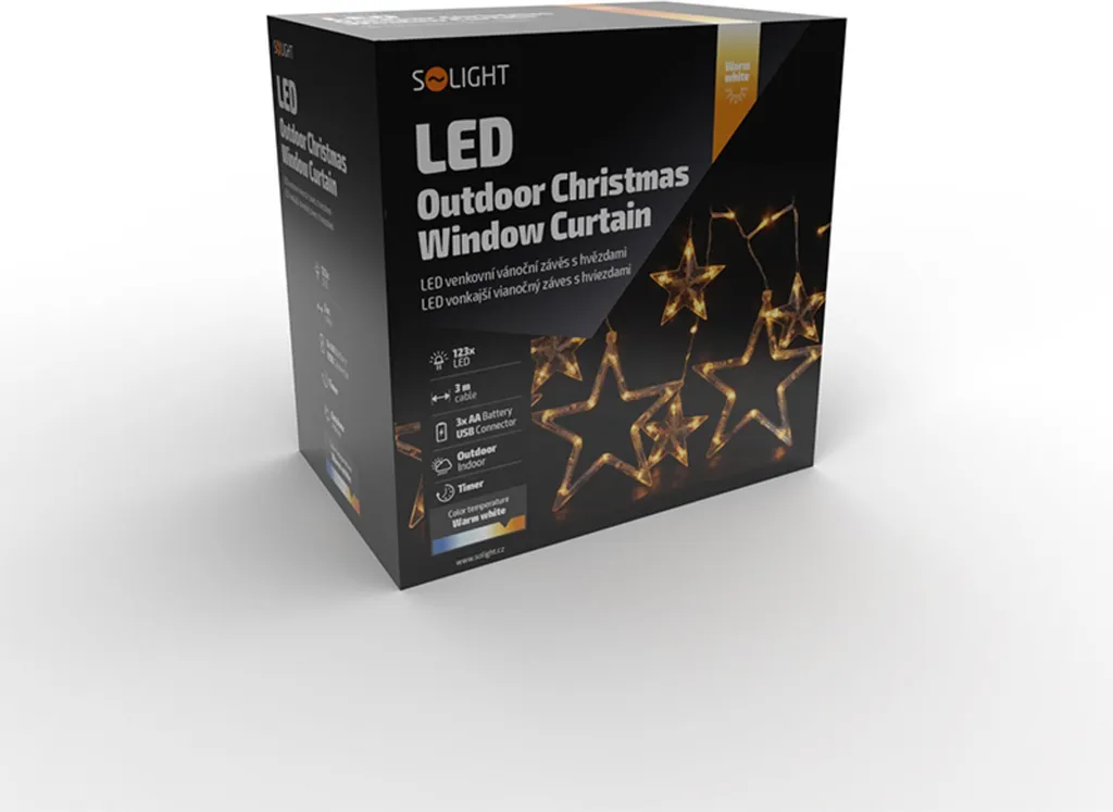 Stella di Natale LED Solight 1V227-4 - Luce Calda 3m con Timer - 5