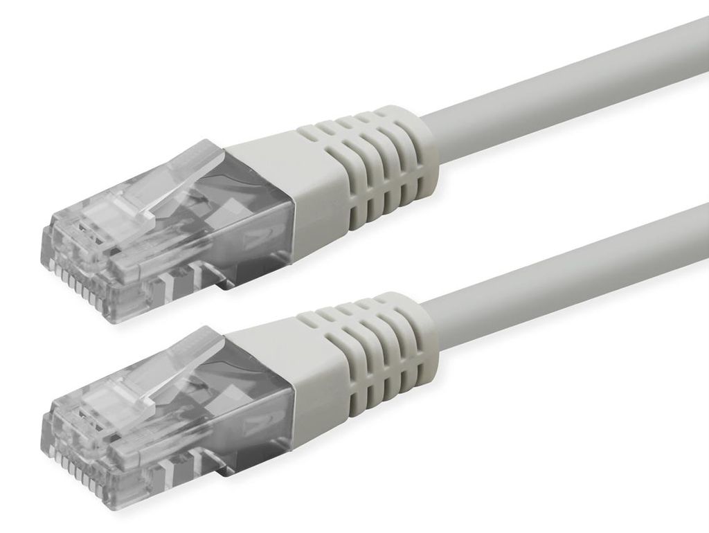 ROLINE Patchkabel Cat.6 (Class E), UTP, PoE, weiß, 1 m