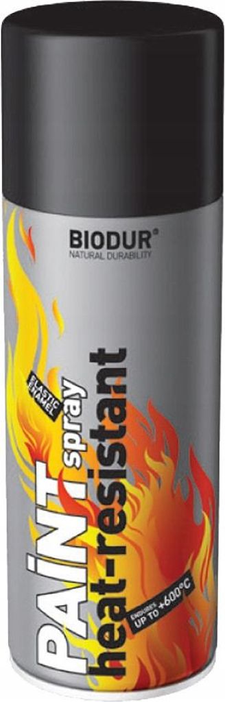 Schwarzer, hitzebeständiger BIODUR-Lack, 400 ml, für Produktbild 
