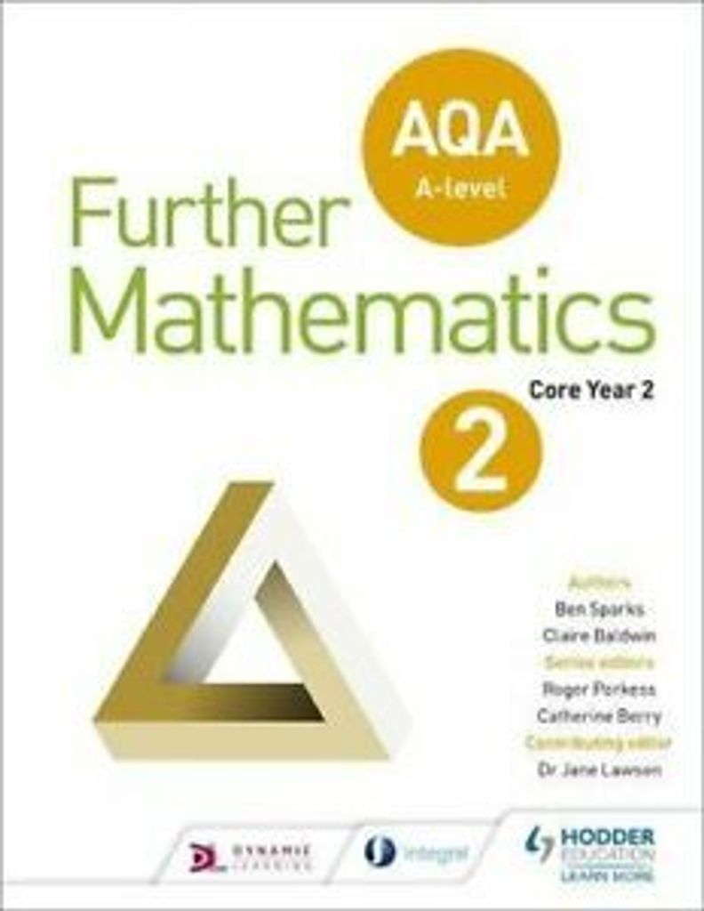 AQA A Level Further Mathematics Core Year 2 By Ben Sparks,Claire Baldwin,Heathe
