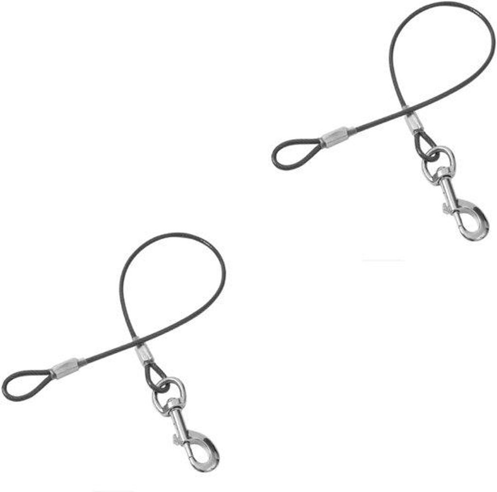 Halsband- und Halsriemen-Set - 2er Pack Metallkabelriemen, Klitfrei, für kleine und mittelgroße Hunde - robuste Verlängerung für Halsbänder un...