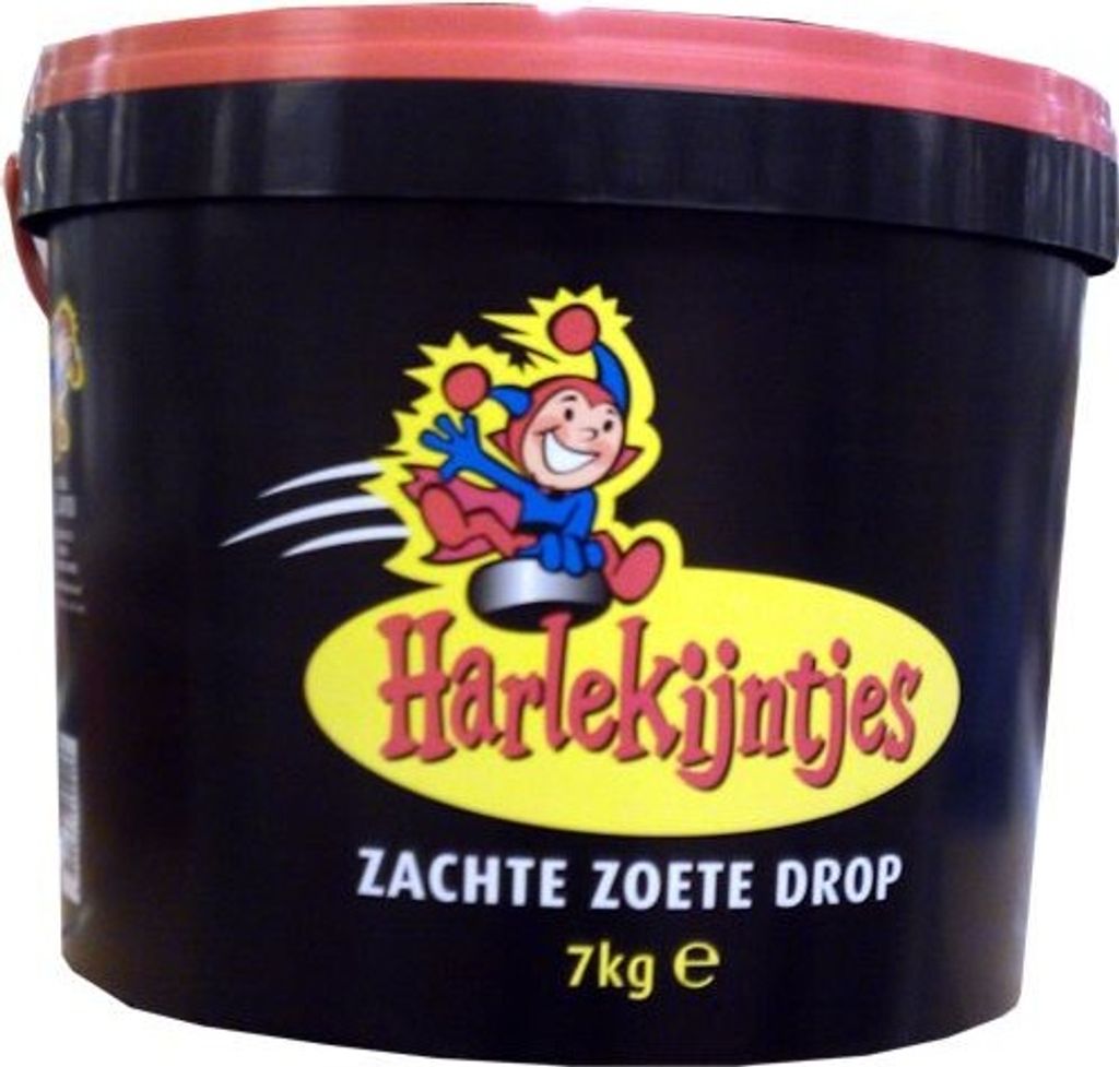 Harlekijntjes Holland-Lakritz Zachte Zoete Drop 7kg Eimer Produktbild 