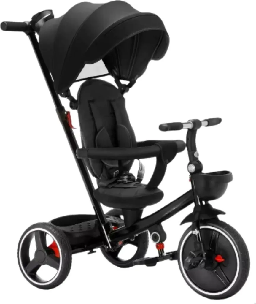 Vélo Bébé Évolutif de 10 Mois à 5 Ans Noir Idéal pour Balades en Famille