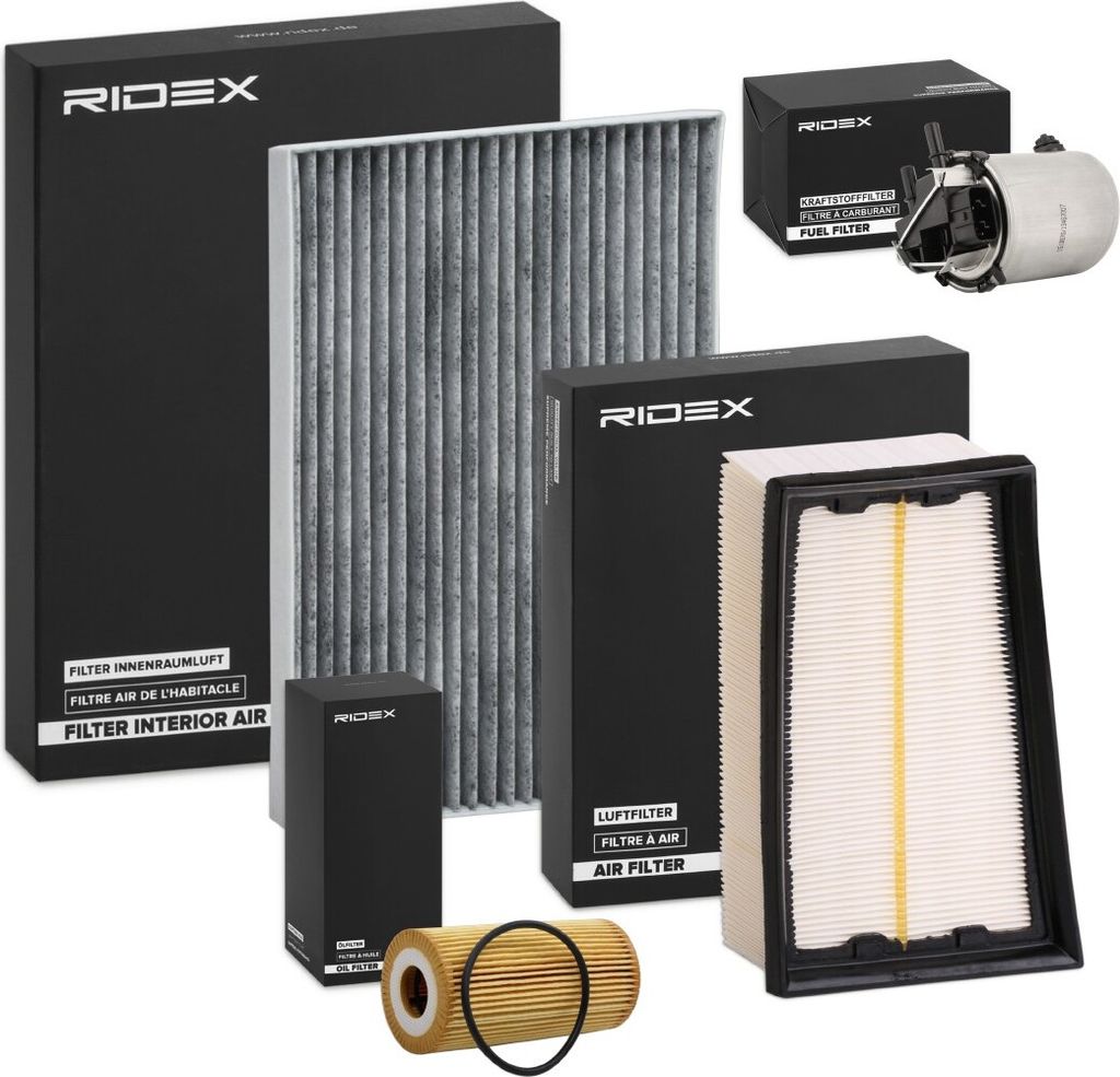 RIDEX Filterset Inspektionspaket Filtersatz für NISSAN Qashqai / Qashqai +2 I (J10, NJ10)