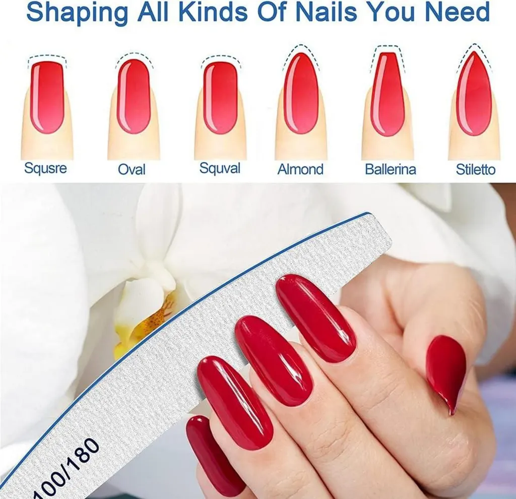 Limes à ongles pour modelage acrylique et gel 50 pièces 100/180
