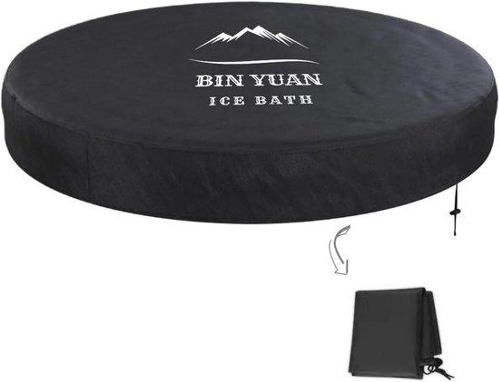 Kompakter, opvouwbaar badkuipdeksel für Erwachsene - Rund und tragbar (80 cm Ø, schwarz)