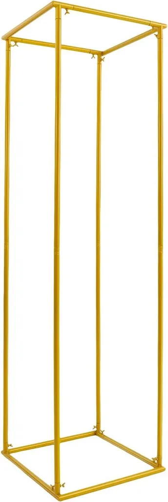 Colonne décorative mariage en métal doré 180 cm - Support vase haut L