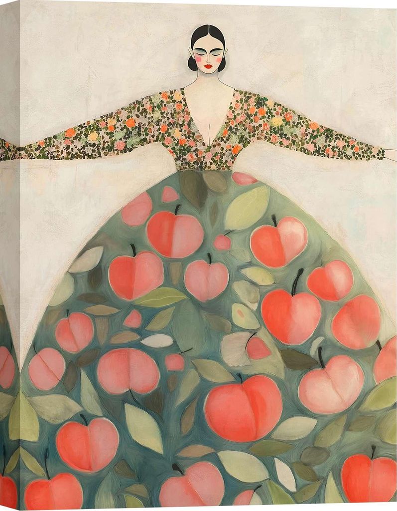 Moderne Illustration - Leinwandbilder - Hernan Navarro - Nature Lady II - 100 x 70 cm