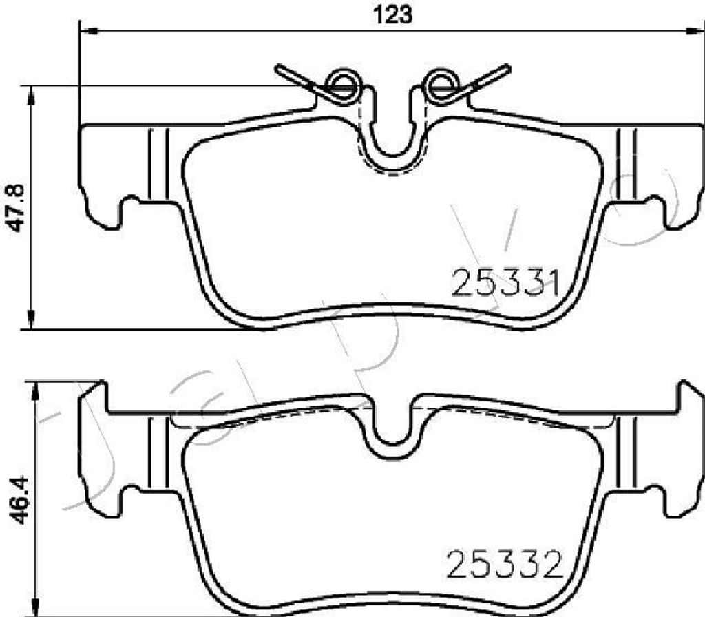 JAPKO Bremsbeläge Satz Hinten Bremsklötze für BMW 1 Schrägheck (F40) 510103