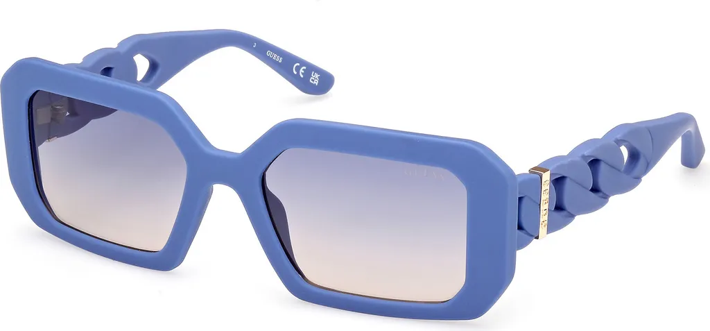Lunettes de soleil Guess GU00110 bleues mates verres dégradés femme