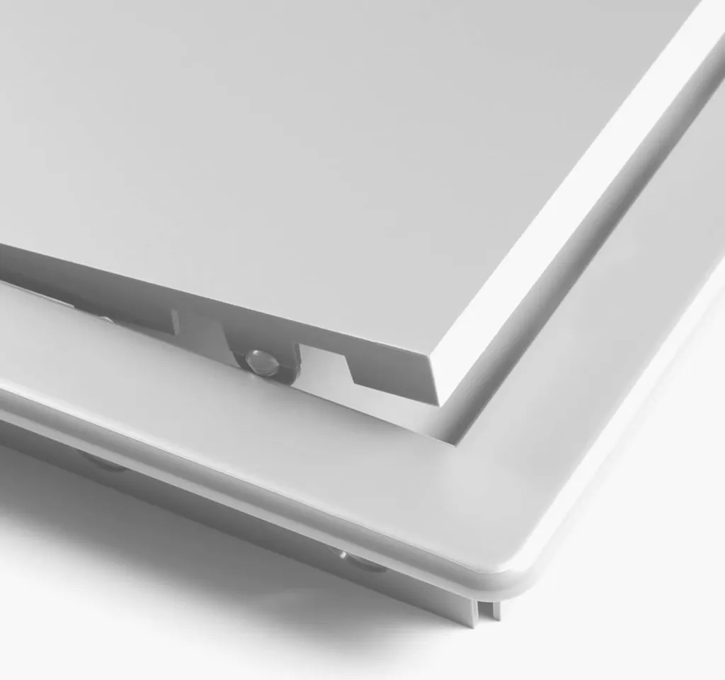 Trappe de révision 250x250 mm en PVC blanc pour accès technique discret