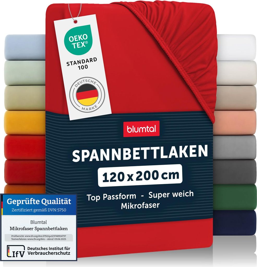 Blumtal Drap housse 120x200cm - Drap microfibre respirant Image du produit 