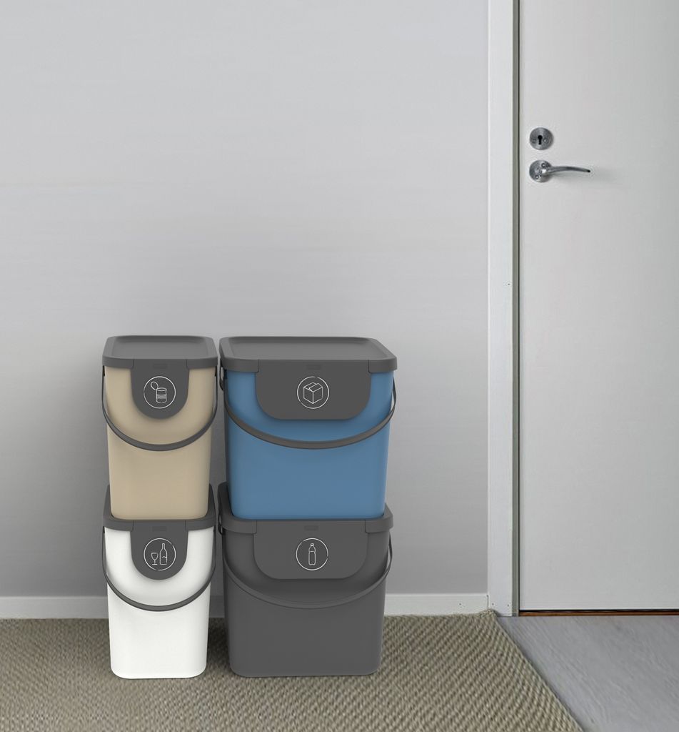 Rotho Mülltrennsystem 40L Albula - Mülleimer 40,0 x 35,8 x Produktbild 6