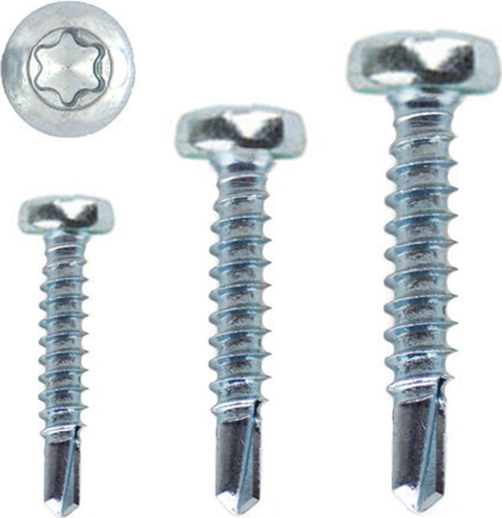 Bohrschrauben 7504 N - Stahl verzinkt Linsenkopf Torx (Ø 6,3 x 70mm - 100 Stk.)