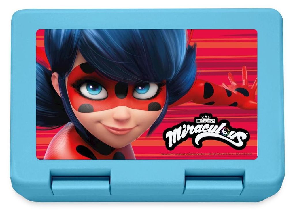Spreadshirt Miraculous Ladybug Logo Brotdose Lunchbox, One size, Saphirblau