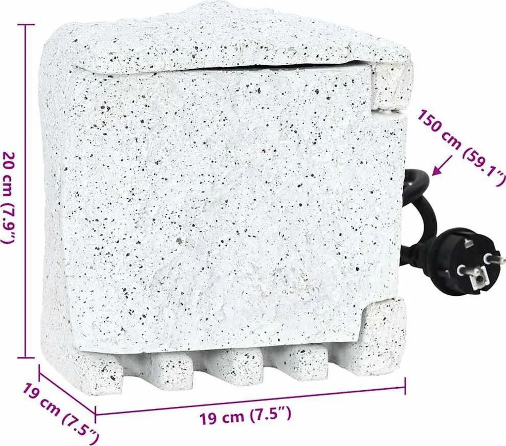 Multiprise de jardin aspect rocher avec programmateur pour éclairage - 9