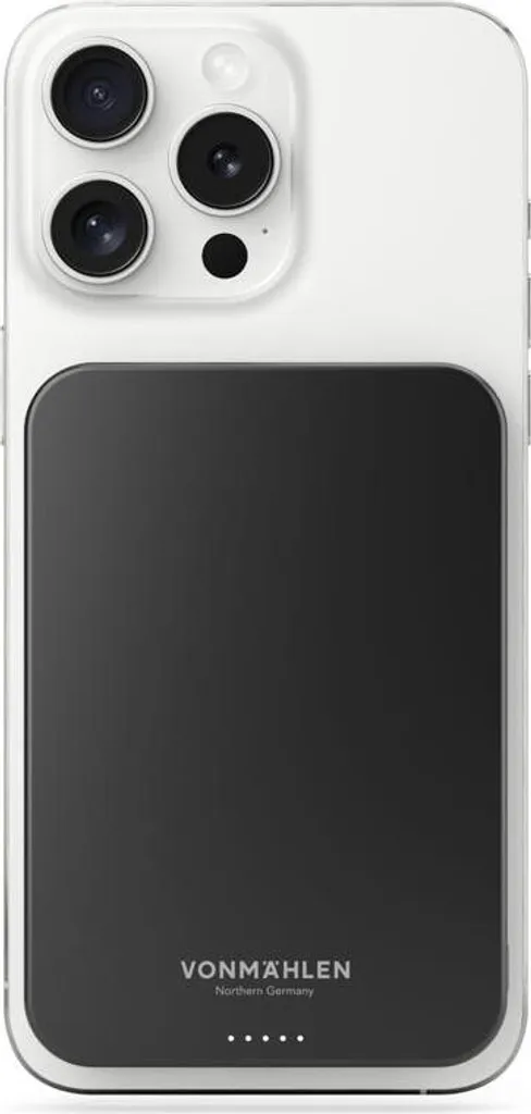 Recharge sans Fil MagSafe 5000mAh Vonmaehlen : Batterie Nomade Noire