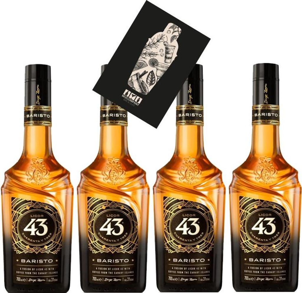 Licor 43 4er Set Baristo 4x 0,7L (31% Vol) Kaffeelikör Produktbild 