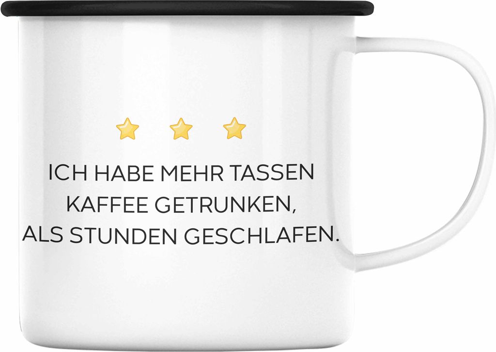 Trendation - Lustige Emaille Tasse mit Spruch für Frauen Männer Arbeit Büro Lustig Emaille Tassen Becher mit Sprüchen Kollegin Geschenk Sarkasm...