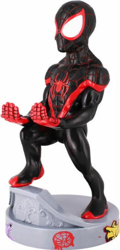 Support Manette et Smartphone Spiderman Miles Morales Figurine de 21cm