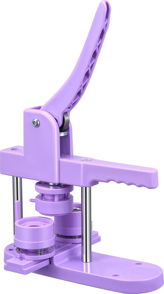 DIY Buttonmaschine - Button Maker Presse - Formen 25/32/58 mm - 300 Stück Buttonteile - Mit Formen - Hellgrau