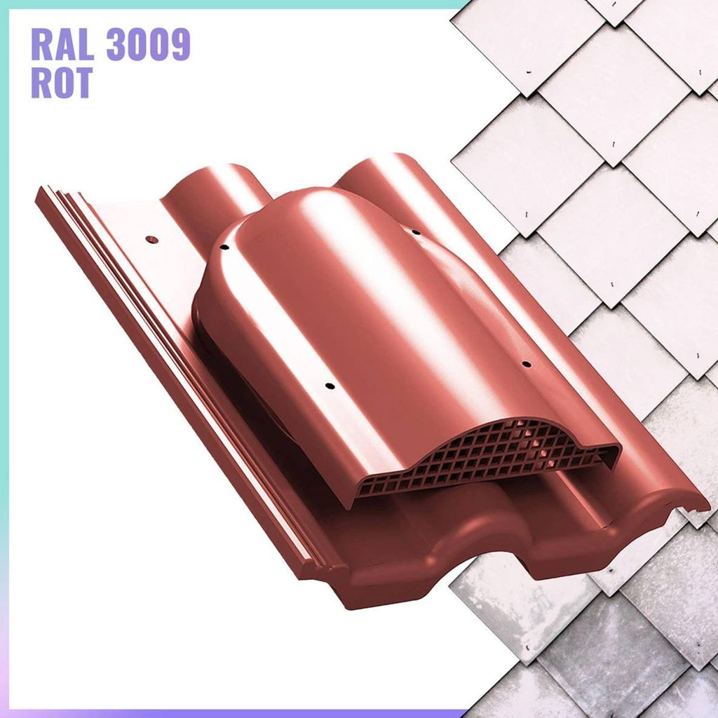 FLACHLÜFTER Benders Mecklenburger, ProDach Doppelrömer K60 RAL 3009 - Rot