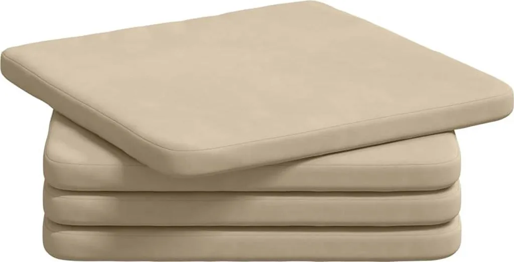 Lot de 4 galettes de chaise crème 40x40 cm pour salle à manger vidaXL