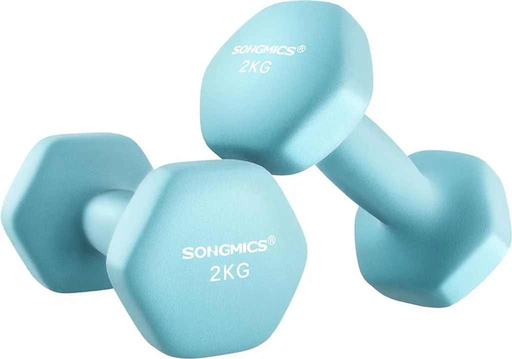 Haltères de fitness turquoise lot de 2 : stop aux mains qui glissent
