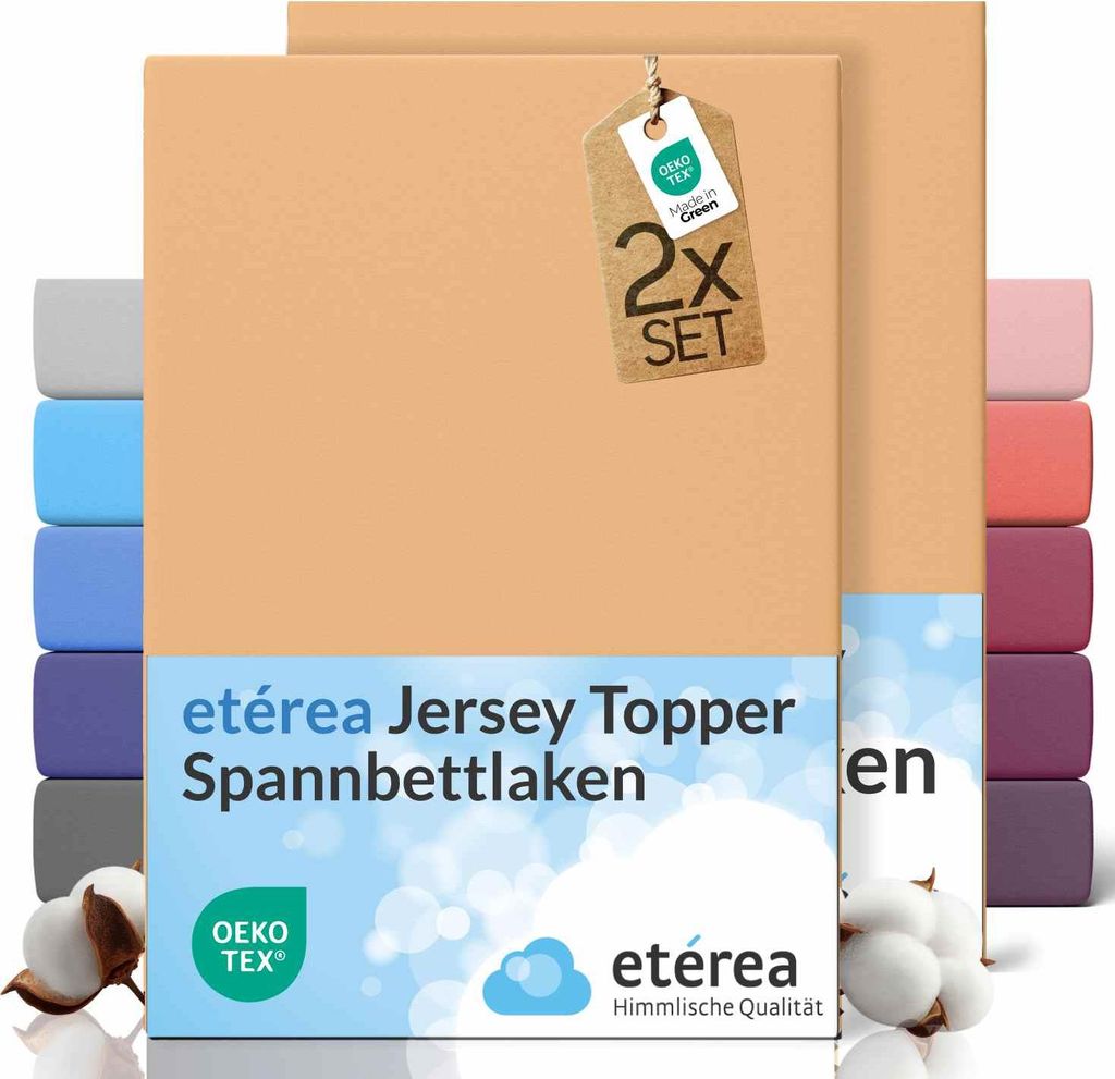 etérea Jersey Spannbettlaken Baumwolle 140x200 - 160x200 cm