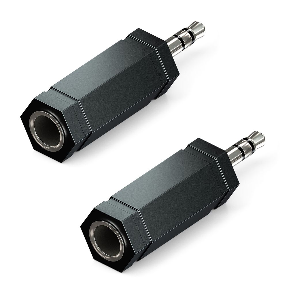 Audio Adapter 6,3mm Klinke Stecker an 3,5mm Klinke Buchse Stereo für Kopfhörer 