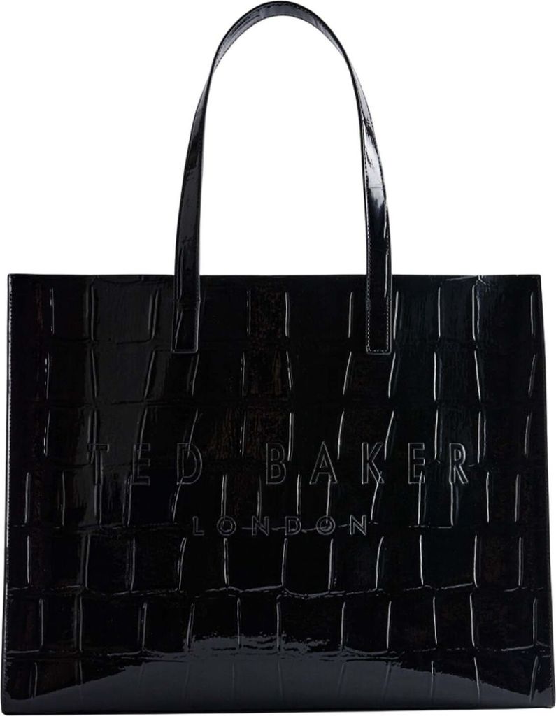 Ted Baker Shopper Allicon Croc Effect Extra Large Icon Bag Jet - Black schwarz