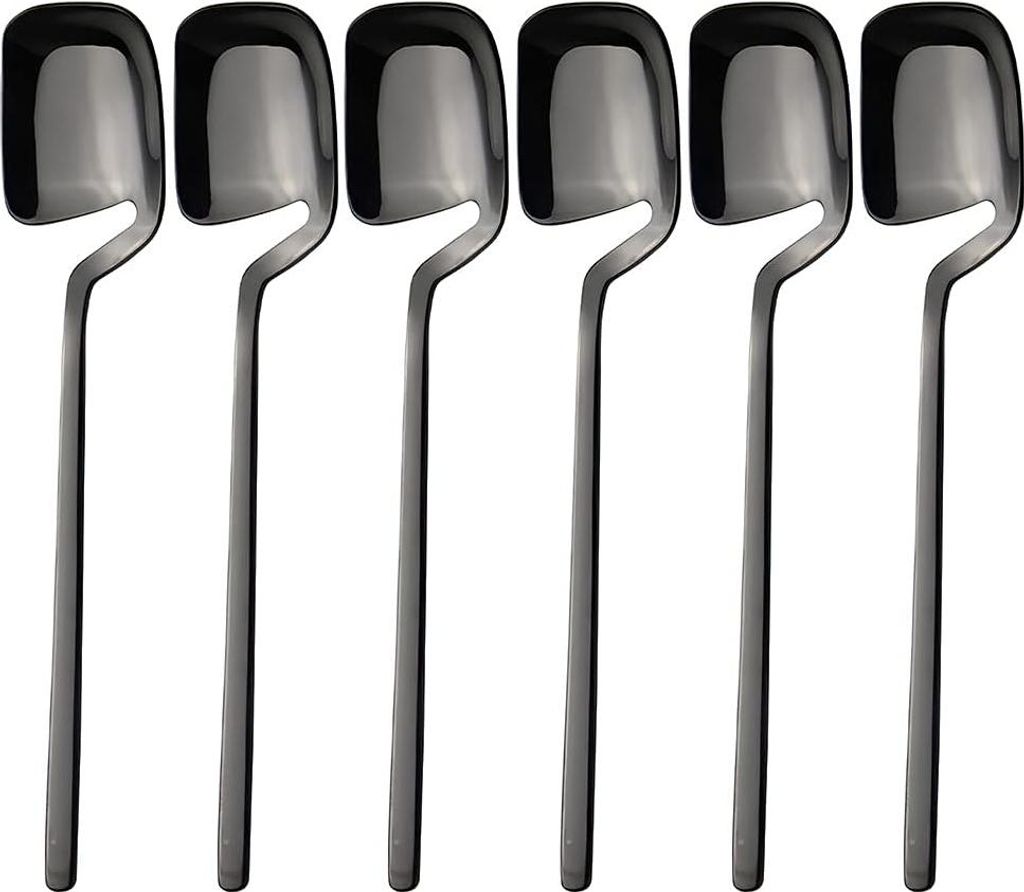 Kaffeelöffel, kleine Löffel, 6 Stück Teelöffel, Dessertlöffel, Eiscremelöffel, Rührlöffel, 14,2 cm große kleine Edelstahl-Kaffeelöffel zu...
