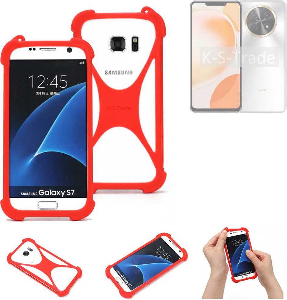 K-S-Trade Handy-Hülle kompatibel mit Huawei nova Y91 Schutz-Hülle Bumper Silikon Schutz Hülle Cover Case Silikoncase Silikonbumper TPU Softcase