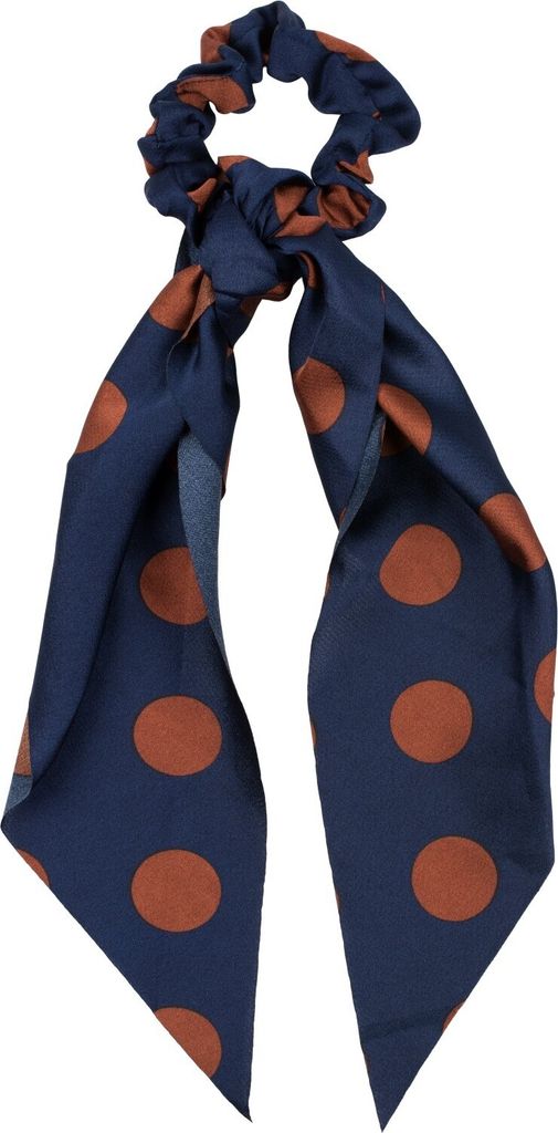 styleBREAKER Damen XL Haargummi Polka Dots Punkte Muster mit Schleife im Retro Style, elastisch, Scrunchie, Zopfgummi, Haarband 04027013