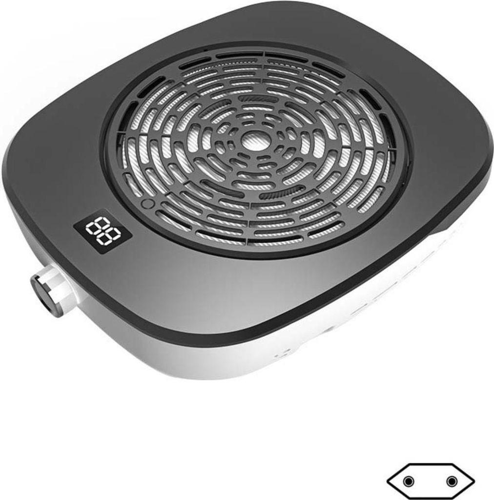 INF Leistungsstarker Bürstenloser Turbinen Nagelstaubsauger mit LCD Display Schwarz