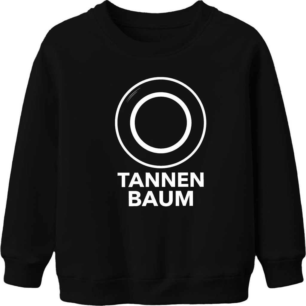 O TANNENBAUM Weihnachten Weihnachtsdeko Weihnachtslied Chorsänger Uni Kinder Sweatshirt Pullover, Schwarz, 104