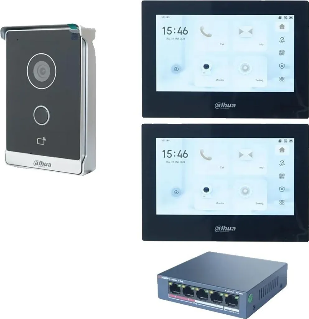 Visiophone 1DB 2BK 1PoE : Écran tactile, Carte inductive et Mains Libres
