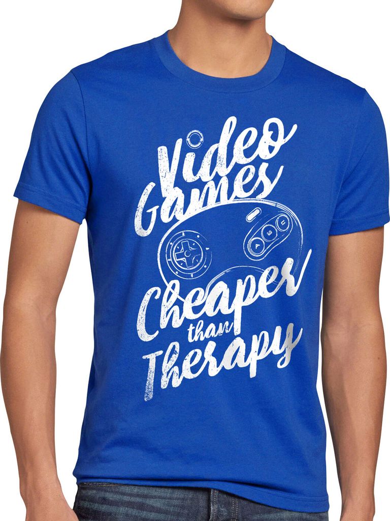 style3 Video Game Therapy Herren T-Shirt gamer classic retro konsole drive
