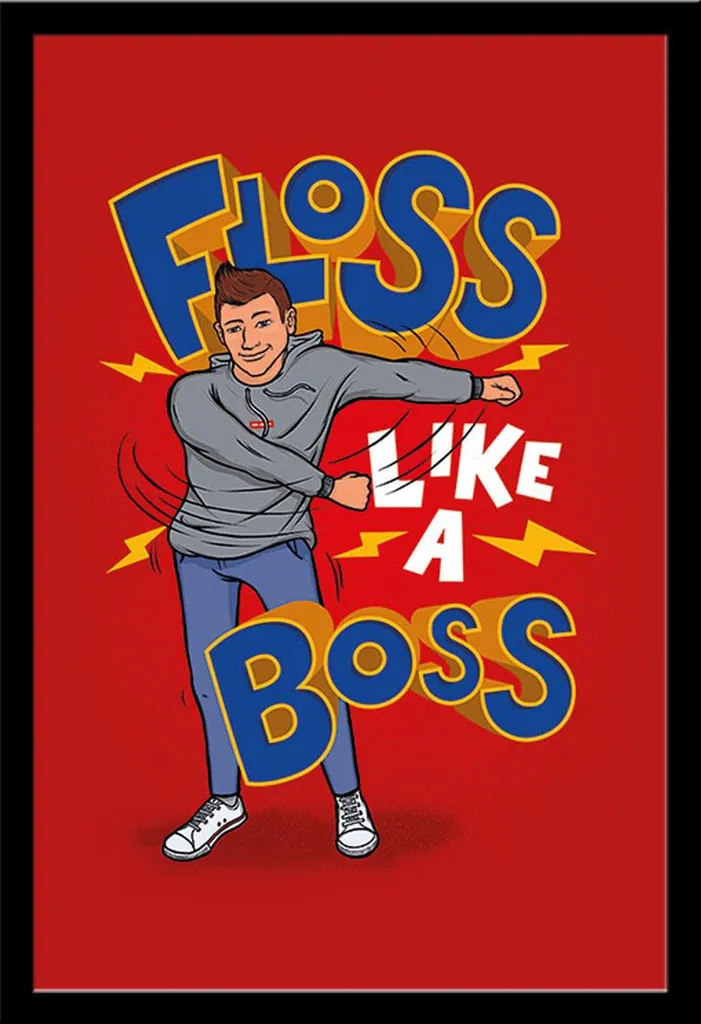Affiche encadrée Floss Like A Boss cadre noir interchangeable Shinsuke