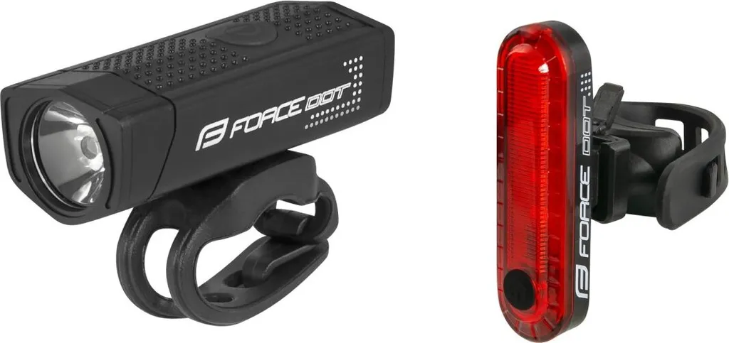 Éclairage vélo avant Force Dot Black 300 lm lampe LED rechargeable