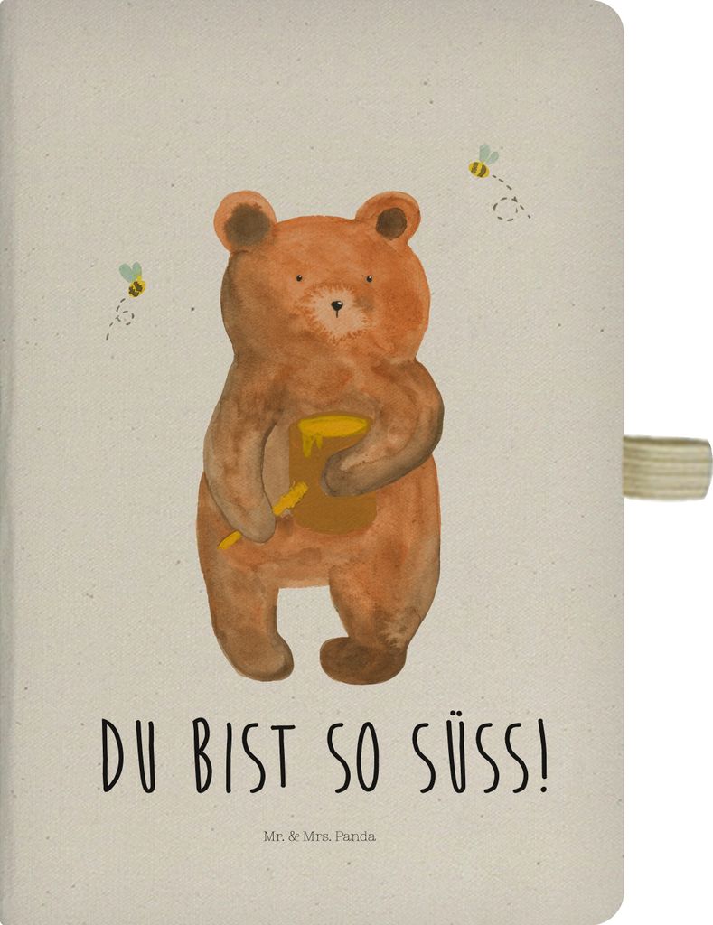 Mr. & Mrs. Panda Adressbuch Bär Honig - Transparent - Geschenk, Teddy, Tagebuch, Liebe, Kladde, Journal, Skizzenbuch, Freund, notizbuch, Partner