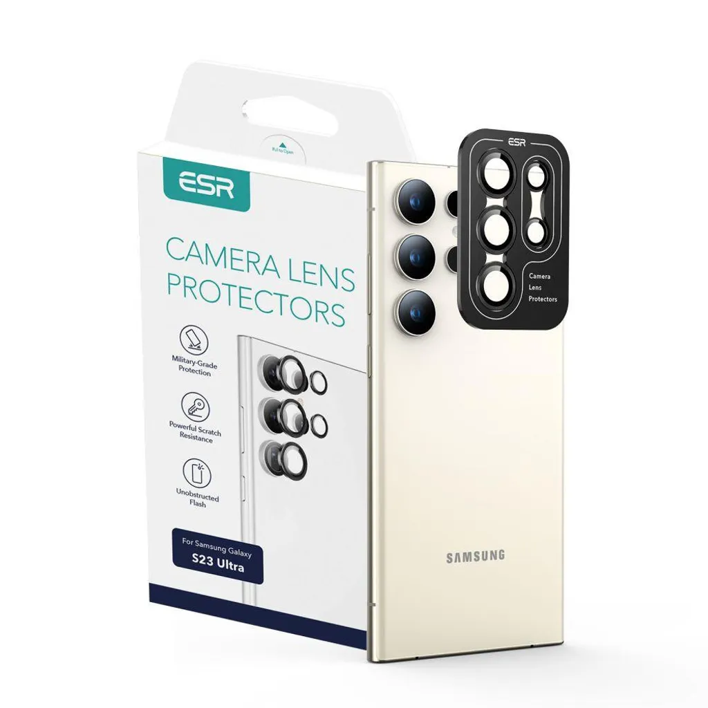 Cover Fotocamera ESR Galaxy S23 Ultra Nero | Protezione Invisibile