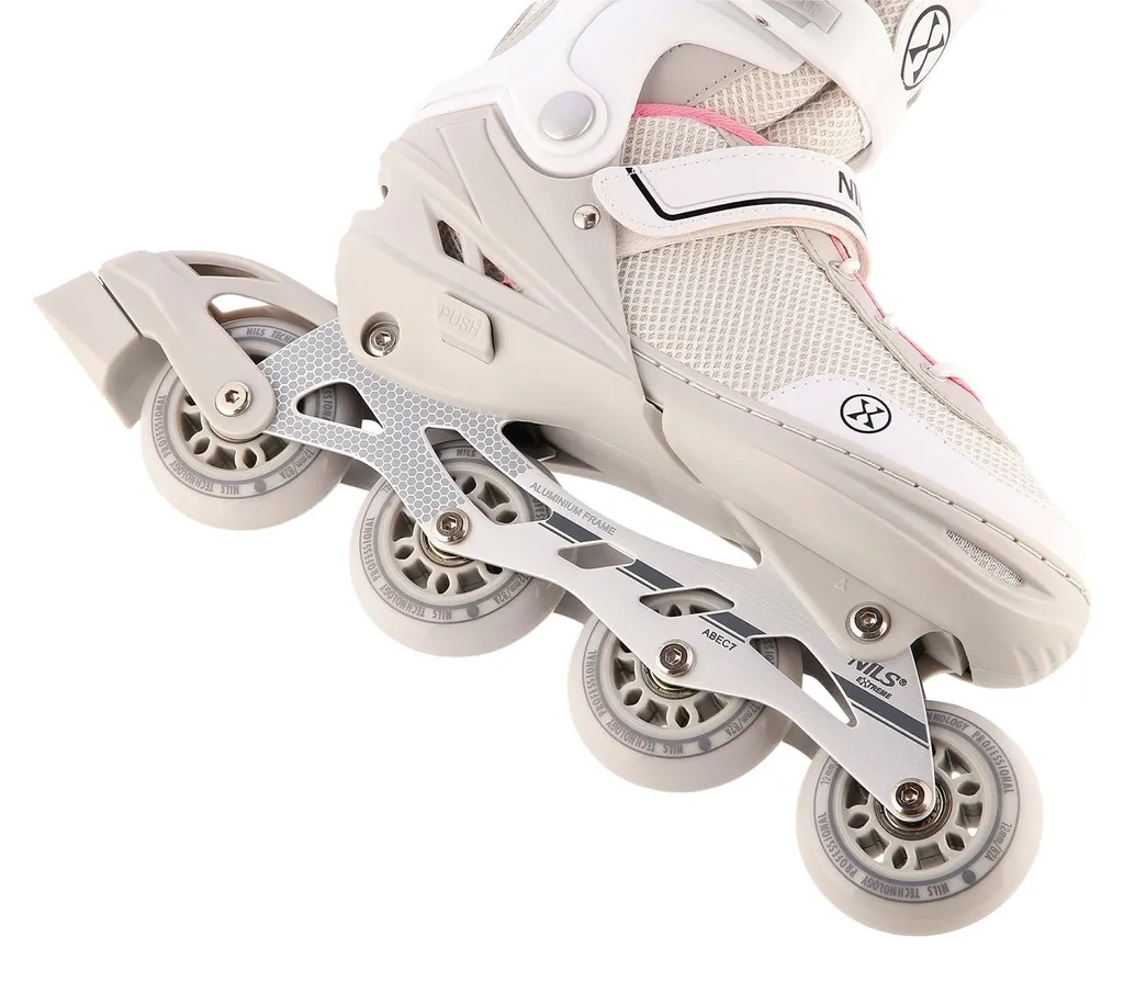 Patins multifonctions 2 en 1 avec taille ajustable 29-33 gris rose