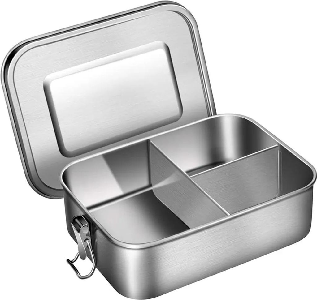 Pudełko na lunch Bento ze stali nierdzewnej, pojemność 1200 Zdjęcie produktu 