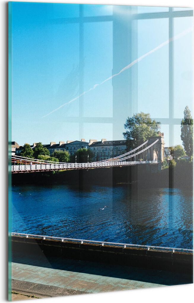 Designer Glasbild - Wandbild - Glas Bild - 20x30 cm - Southportland St. Hängebrücke