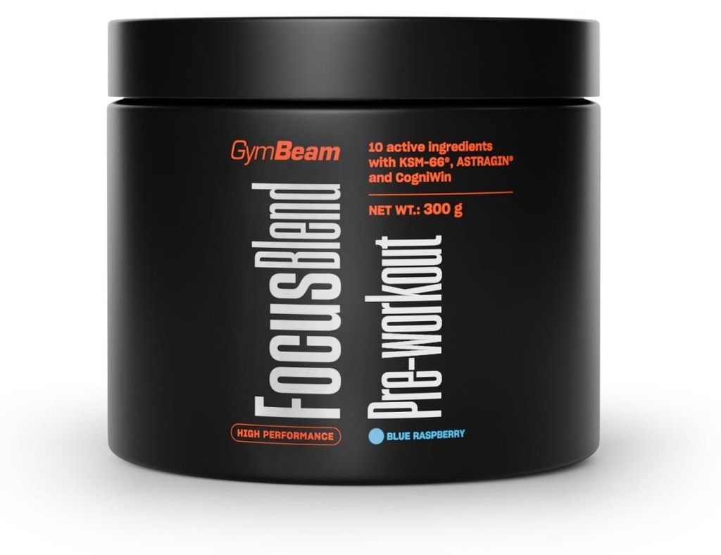 GymBeam - Focus Blend Pre Workout, 300 g, blaue Himbeere