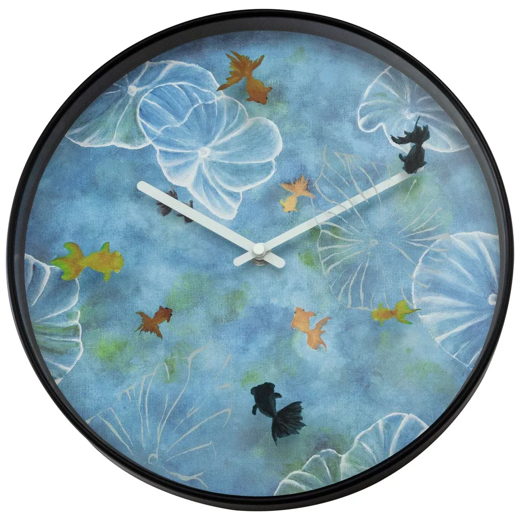 Horloge Murale Silencieuse Noire NeXtime Pond 30cm - Lisibilité Maximale