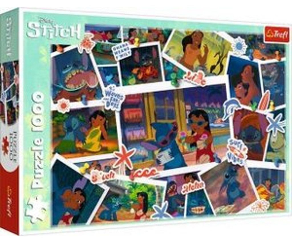 Trefl Lilo & Stitch 1000 el. Lilo i Stitch na wakacjach, Zdjęcie produktu 