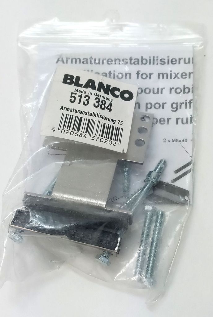 Blanco 513384 Armaturen-Verstärkungsplatte, Spülenverstärkung, Armaturenbank, Edelstahlspülen, stabile Verbindung, Klebe- oder Schraubbefestigu...