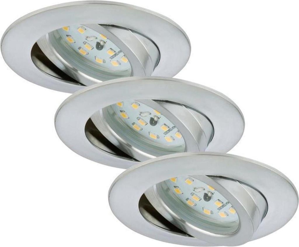 Briloner LED Einbauleuchten alu 3er-Set 3xLED-Modul/5W Produktbild 